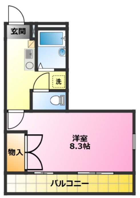 ラフォーレⅢの間取り|洋室8.3帖♪