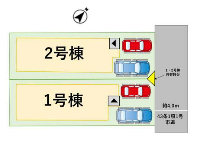 【区画図】 | 福岡市南区弥永2丁目2期　1号棟（全2棟）【仲介手数料無料・0円】 | 区画図です。1号棟