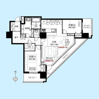 【間取り】 | コスモポリス品川