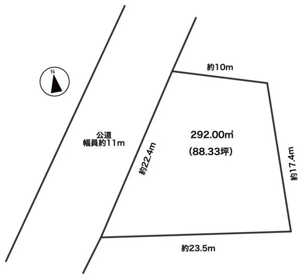 【土地図】 | 美里町小茂田　売地　全1区画　