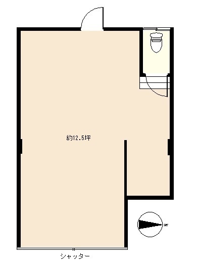 S0872R　久保喜店舗の間取り