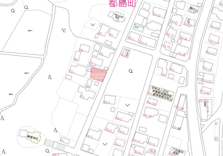 都城市都島町の売地の土地図