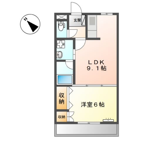 トップハイツ　ドイの間取り