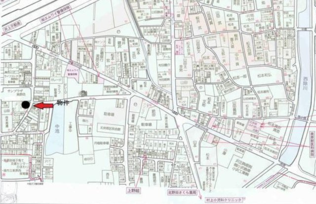 堺市美原区北余部　売ビルの地図