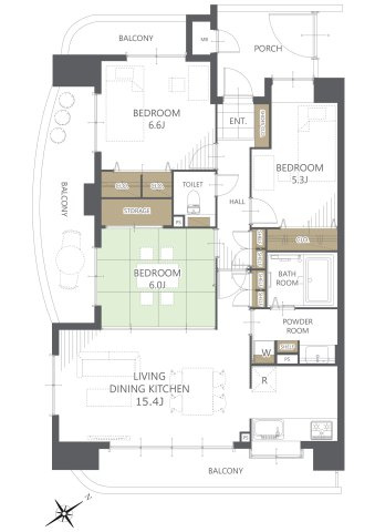 【間取り】アルファステイツ富田浜 