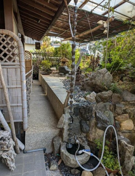 富田林市山手町茶室のある8LDKの家の庭