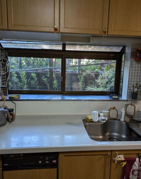 富田林市山手町茶室のある8LDKの家のキッチン