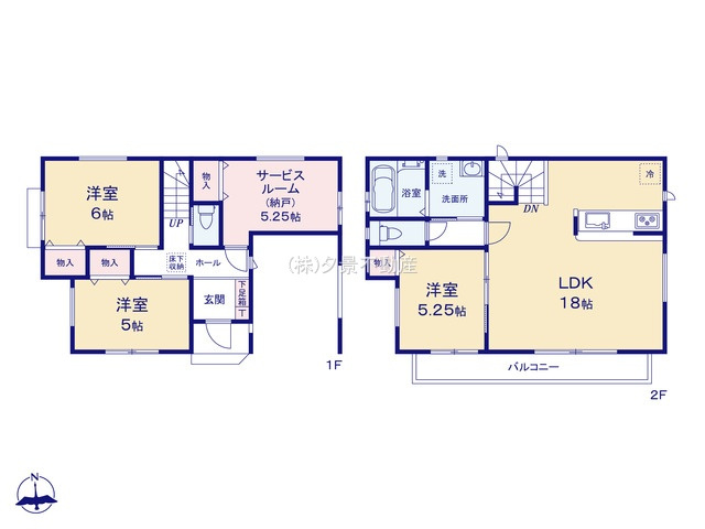 《仲介手数料無料》見沼区大字小深作682-1(全1戸)新築一戸建てサニータウンの間取り
