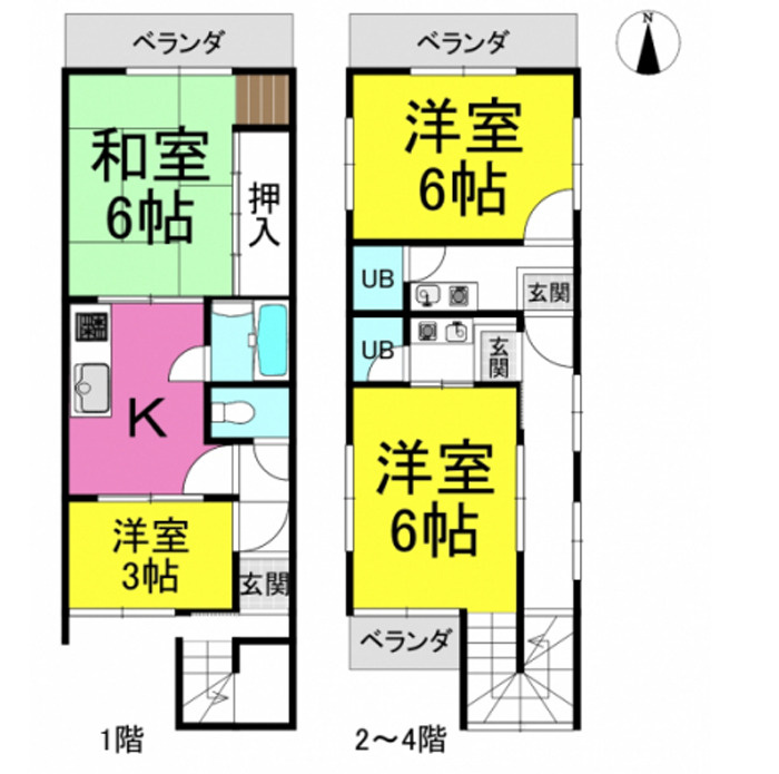 京都市伏見区羽束師菱川町　収益マンションの間取り