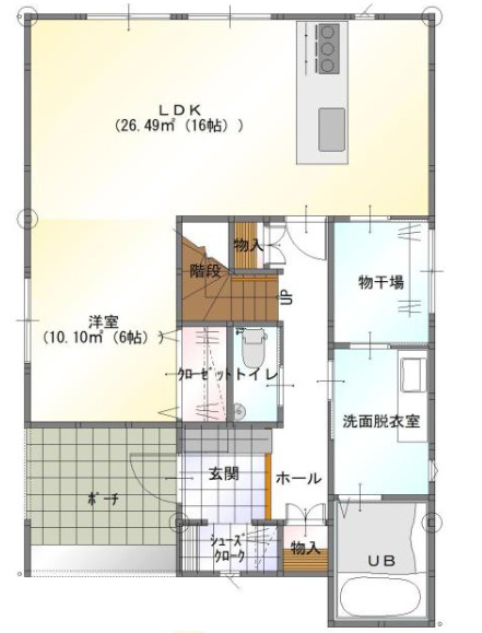 越前市村国4丁目　新築戸建⑤の間取り