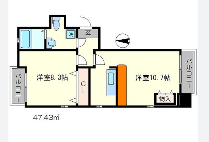 京都市右京区西院乾町　収益マンションの間取り