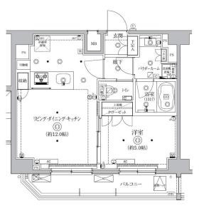 【間取り】 | クオリタス南大井 | 間取り図