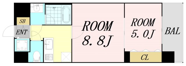 THE MUSIC COURT  仲介手数料無料の間取り