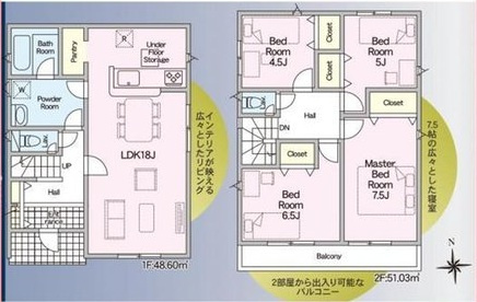 クレイドルガーデン豊田市泉町第3　全2棟　新築戸建の間取り