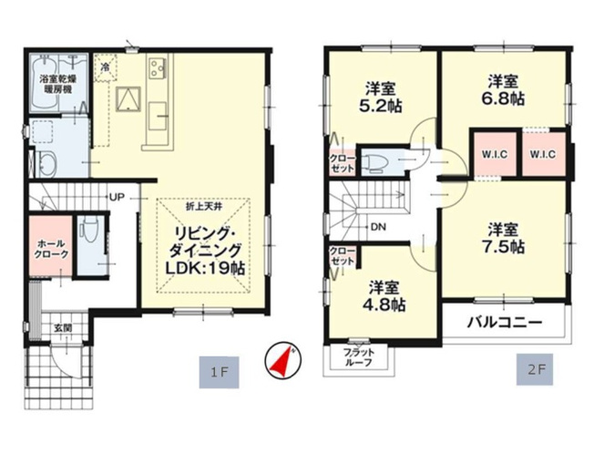 【間取り】 | 福岡市南区警弥郷3丁目2期　2号棟（全2棟）【仲介手数料無料・0円】 | 平日、土日祝日もお好きな日時にご見学可能です。お気軽にお問合せ下さい。