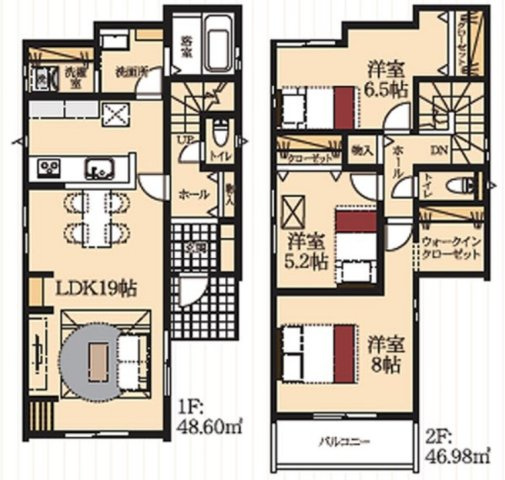 REXCRAS豊田市秋葉町第1　全2棟　新築戸建の間取り