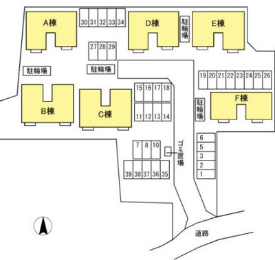 【区画図】 | ルピナ大北B棟 | 区画図