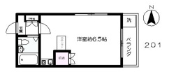 約１９㎡のワンルーム
