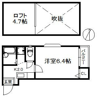 ポラリスCozy姪浜の間取り