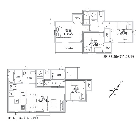 仲介手数料無料　ハートフルタウン狭山水野43期　全２棟