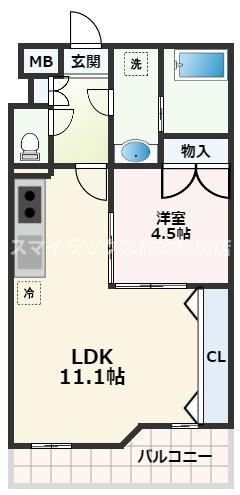 フラワーマンション城西の間取り
