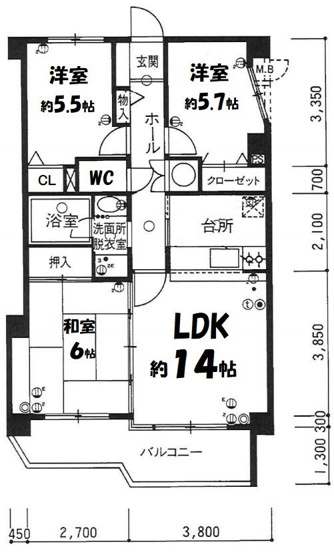 【間取り】 | エステートマンション長丘
