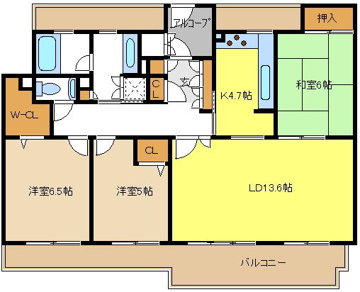 パークハウスガーデン梅園北館の間取り