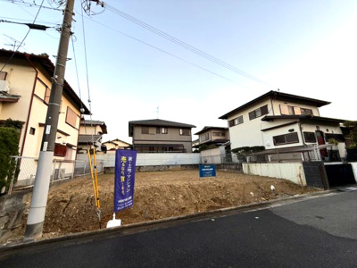 【前面道路含む現地写真】 | 【プレイワーク星和台上松】常盤小・建築条件なし・更地渡し・土地48坪・岸和田市上松町 | 前面道路含む現地写真です