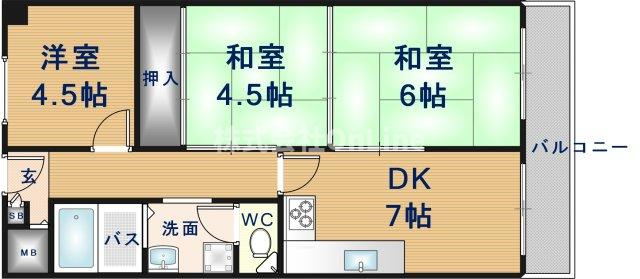 【間取り】 | 朝日プラザ八尾