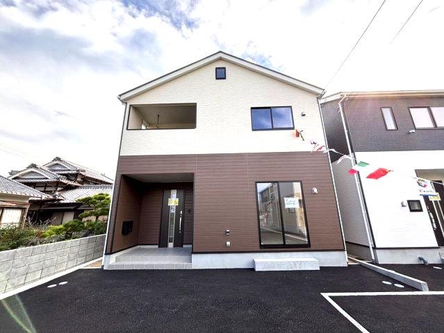 クレイドルガーデン筒井1号棟　松前町筒井第4-1号棟(全4棟)　新築建売分譲1号棟の外観|外はこのようになっています