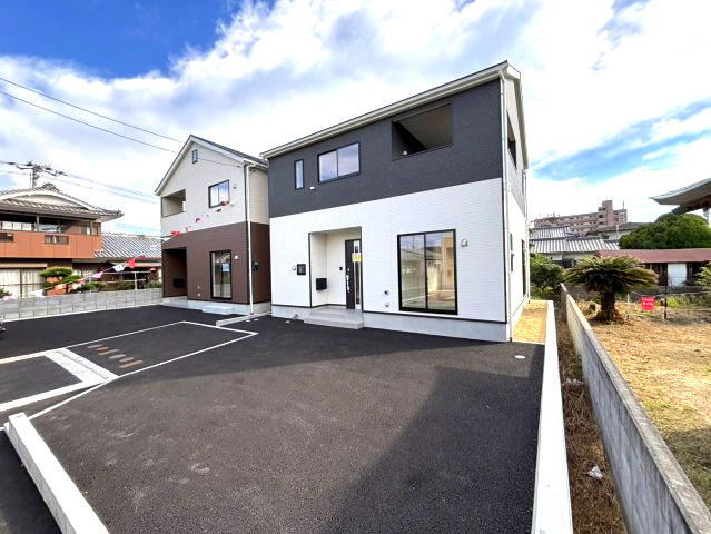 クレイドルガーデン筒井2号棟　松前町筒井第4-2号棟(全4棟)　新築建売分譲2号棟の外観|おしゃれな外観です