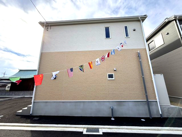 クレイドルガーデン筒井3号棟　松前町筒井第4-3号棟(全4棟)　新築建売分譲3号棟の外観|落ち着いた雰囲気の外観です