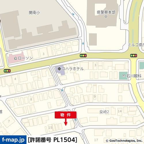 Dパーキング（泉崎2丁目第2）の地図