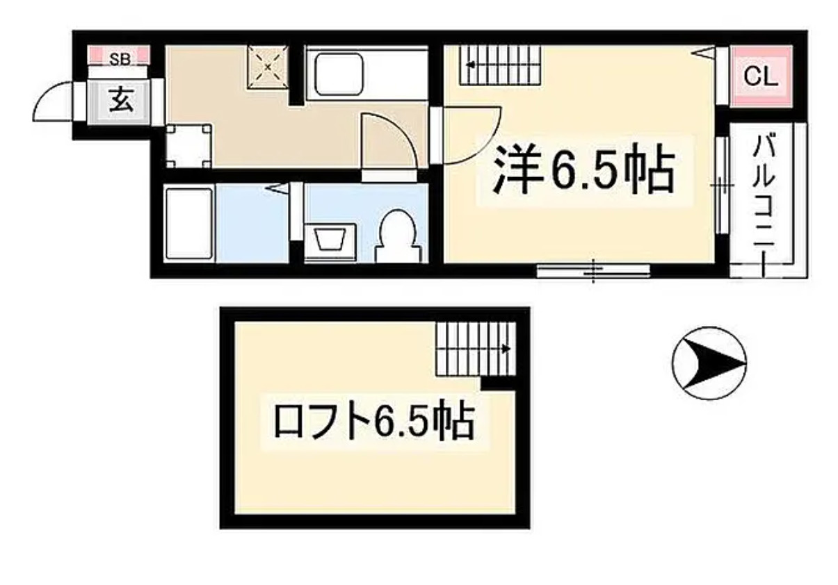 名古屋市守山区鳥羽見1丁目　１棟売りアパートの間取り