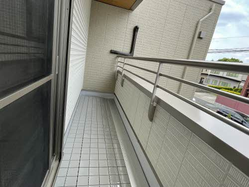 熊本市中央区新大江１丁目のアパートのバルコニー