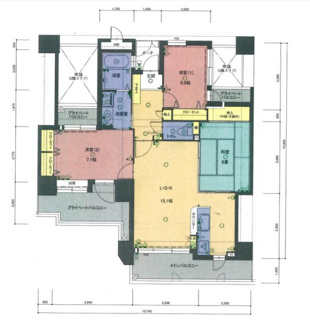 【間取り】 | エイルヴィラ新町リーセントステージ