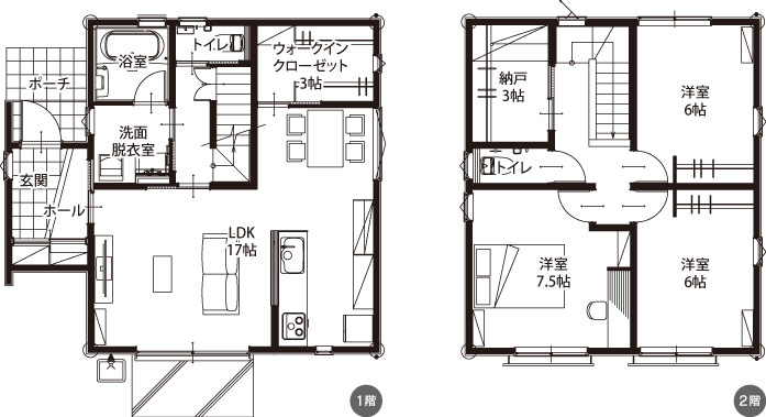 仲介手数料不要　新産住拓合志市合生【西合志第一小・西合志中】の間取り