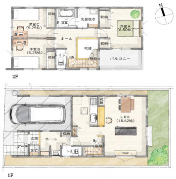 高座郡寒川町宮山の中古一戸建の間取り