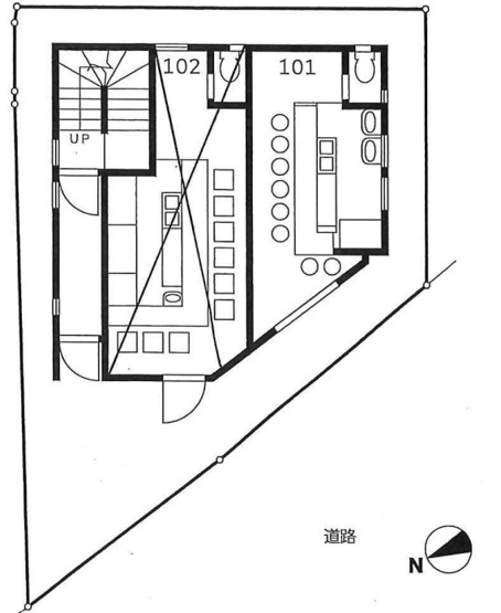 【間取り】 | 練馬駅徒歩3分 キョーリンビルⅧ 1階 5.6坪 飲食店居抜き