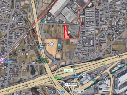 長岡京市調子３丁目　貸土地の地図