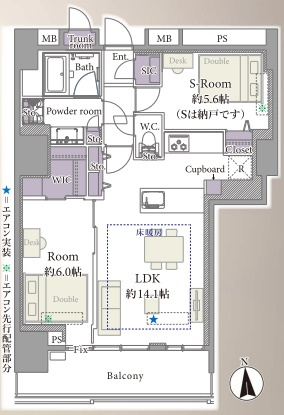 フェイバリッチタワー品川の間取り
