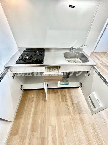 アルカンシェルコート豊津のキッチン|キッチン下収納