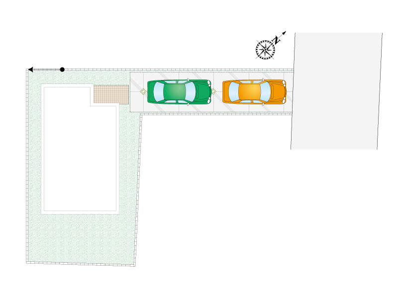 桶川市若宮２丁目　2区画　1号棟　配置図