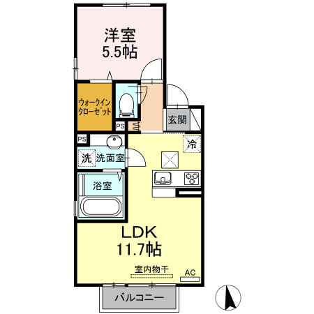 ラ・ナチュール B棟の間取り