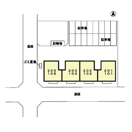 ウィルコート志比田の区画図