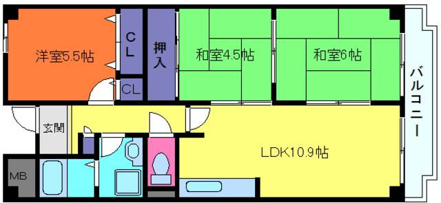 オルテンシアＫＯＢＥの間取り