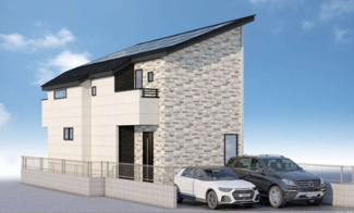 【外観パース】 | 本パースは、イメージ図につき、風景、建物、植栽などについては施工後の現物との差異が生じます
つきまして本パースによって生じたいかなる損害については一切責任を負いません