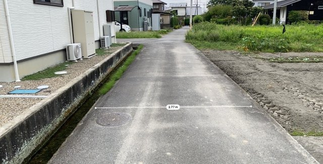 庄内町3丁目　売土地の前面道路含む現地写真