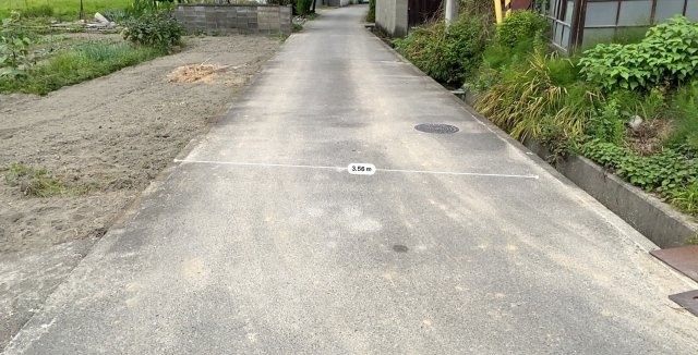 庄内町3丁目　売土地の前面道路含む現地写真