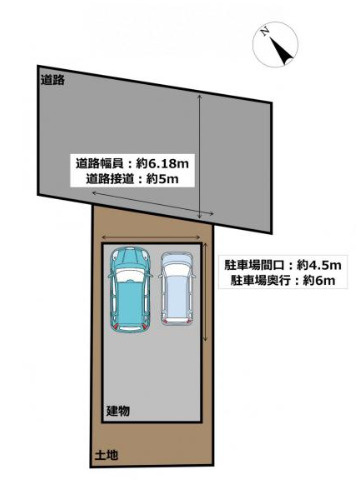 売中古戸建　中央区中沢町の区画図